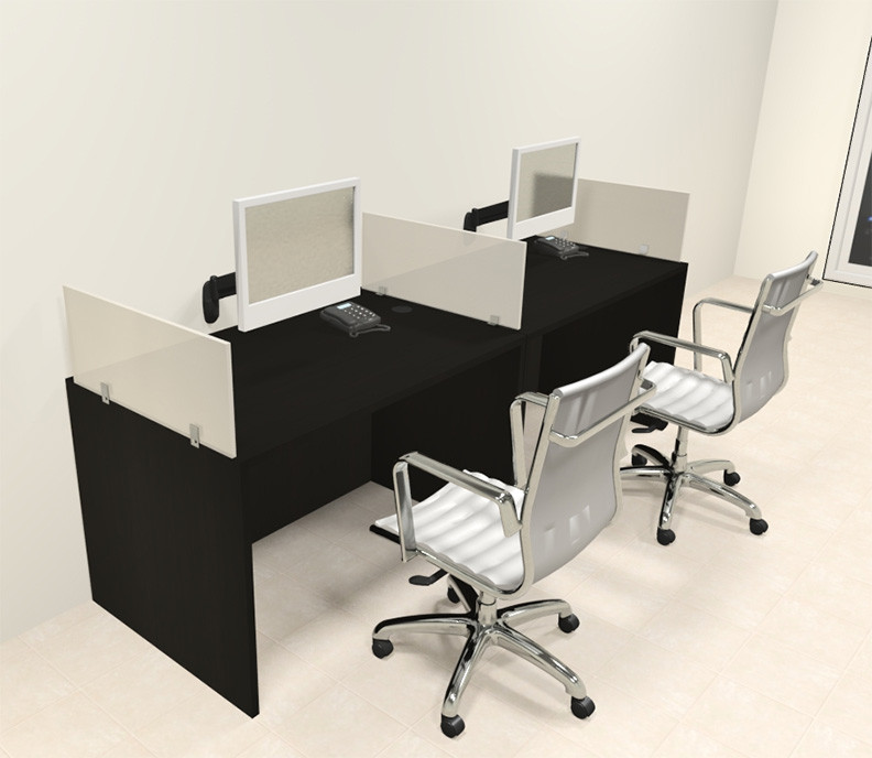 Two Person Modern Divider Office Workstation Desk Set, #CH-AMB-SP63