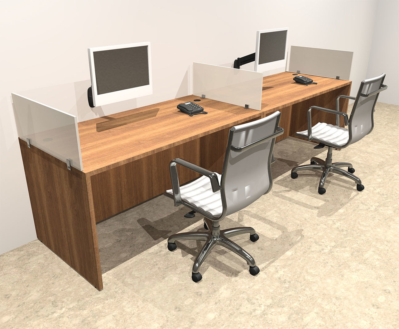 Two Person Divider Modern Office Workstation Desk Set, #OT-SUL-SP1