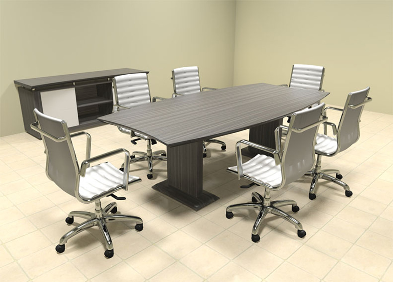 Modern Contemporary Boat Shaped 8' Feet Conference Table, #MT-STE-C4