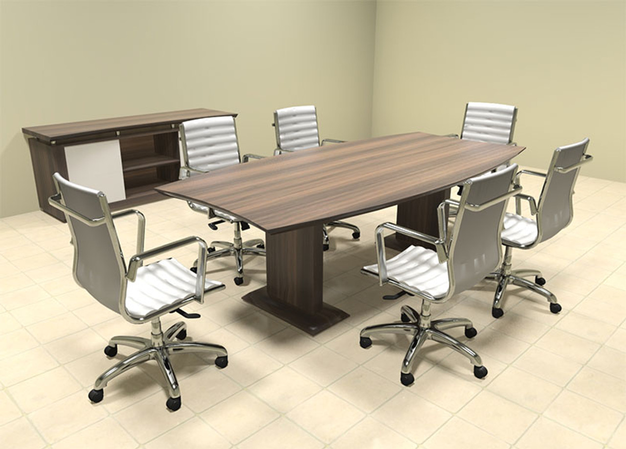 Modern Contemporary Boat Shaped 8' Feet Conference Table, #MT-STE-C5