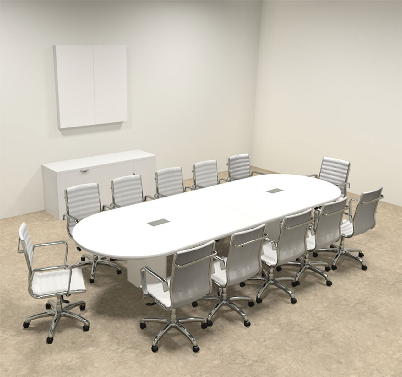 Modern Racetrack 12' Feet Conference Table, #OF-CON-C112