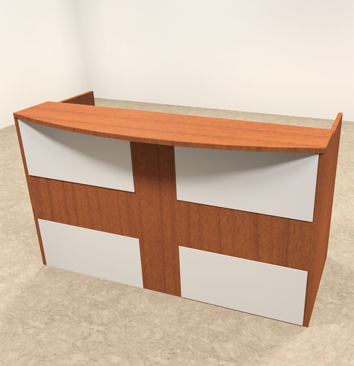 2pc Rectangular Modern Acrylic Panel Office Reception Desk, #OT-SUL-R13