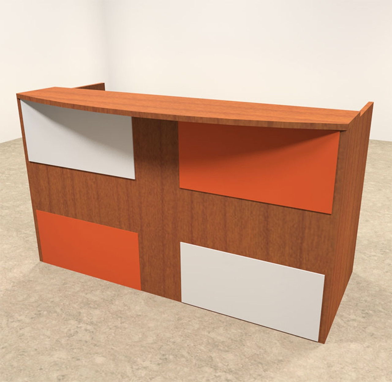 2pc Rectangular Modern Acrylic Panel Office Reception Desk, #OT-SUL-RM37