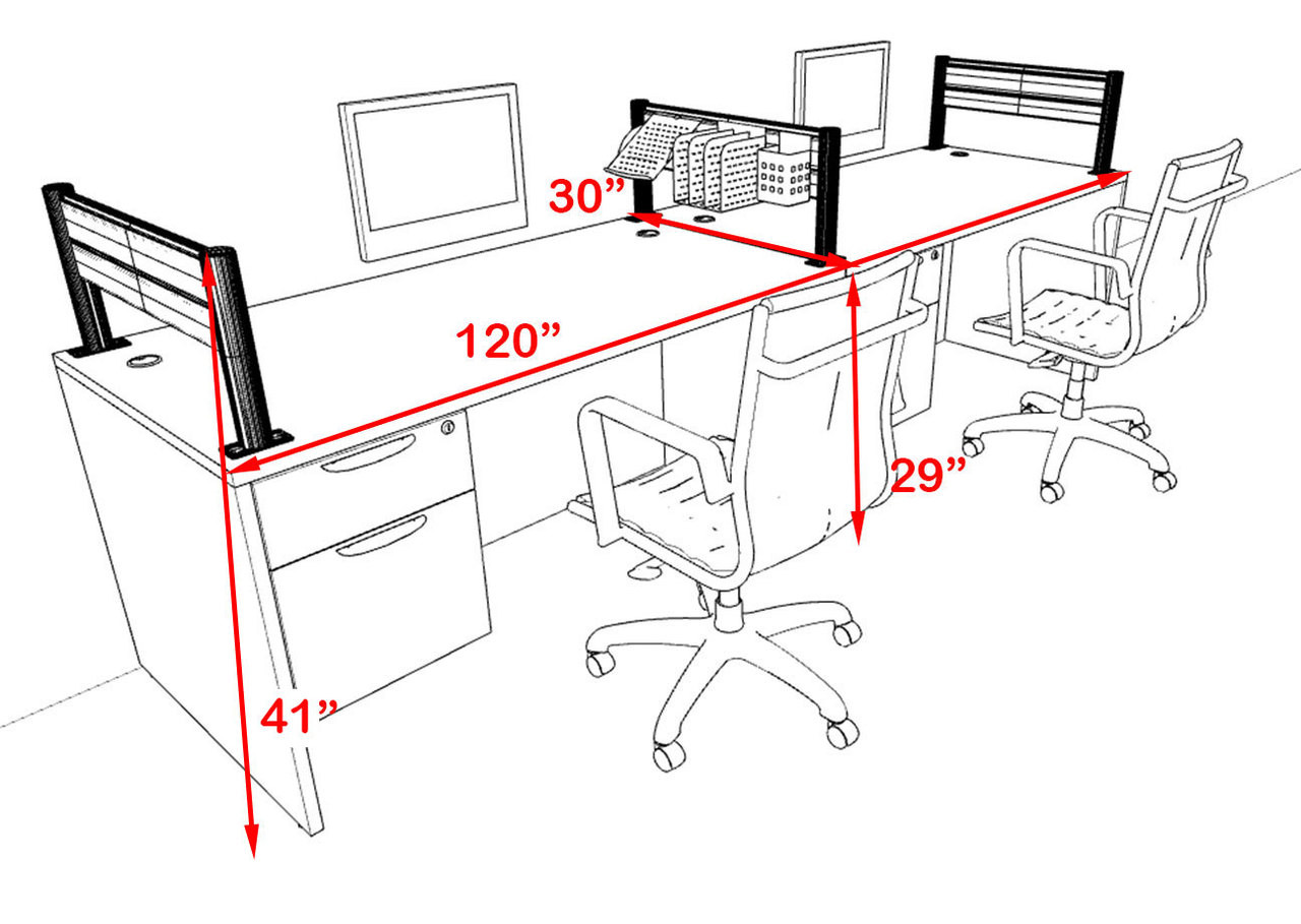 Two Person Modern Aluminum Organizer Divider Office Workstation, #OT-SUL-SPW23