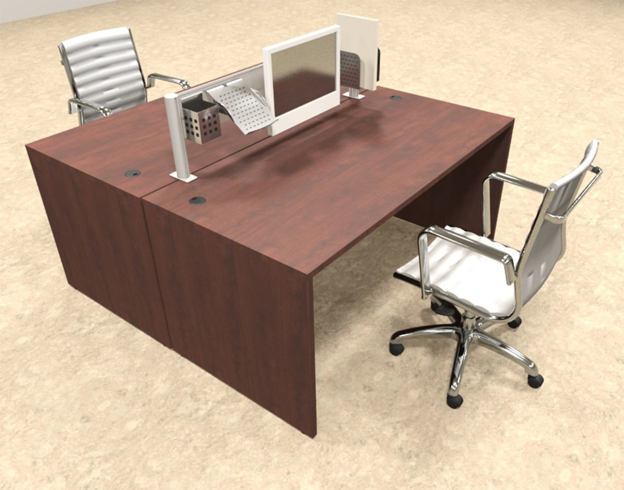 Two Person Modern Aluminum Organizer Divider Office Workstation, #OT-SUL-FPW2