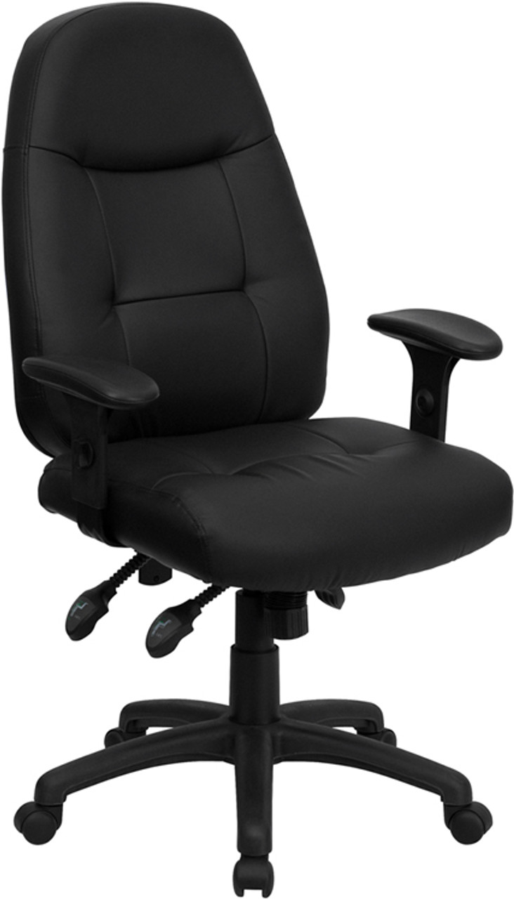 High Back Black Leather Executive Office Chair , #FF-0331-14