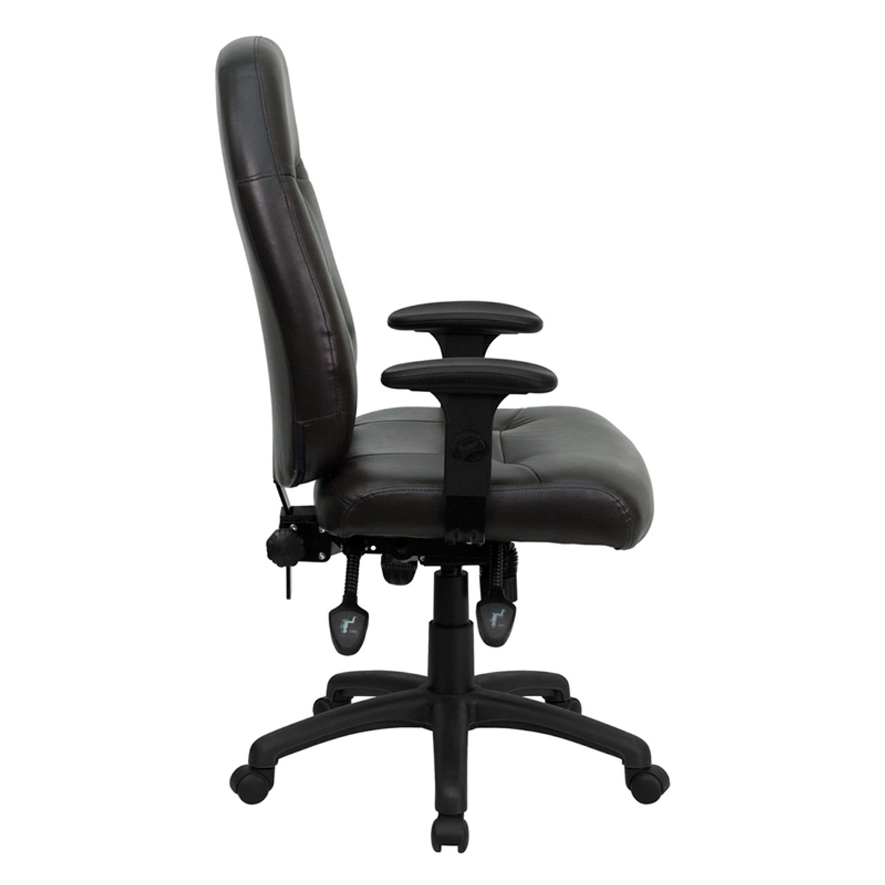 High Back Espresso Brown Leather Executive Office Chair , #FF-0332-14