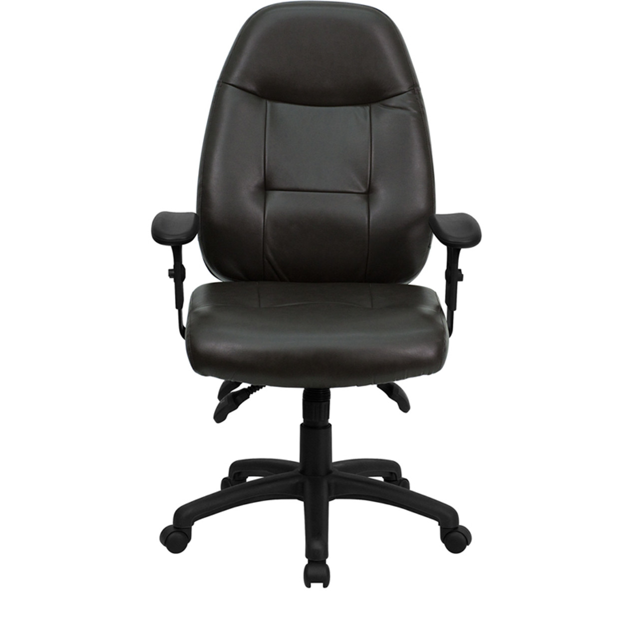 High Back Espresso Brown Leather Executive Office Chair , #FF-0332-14