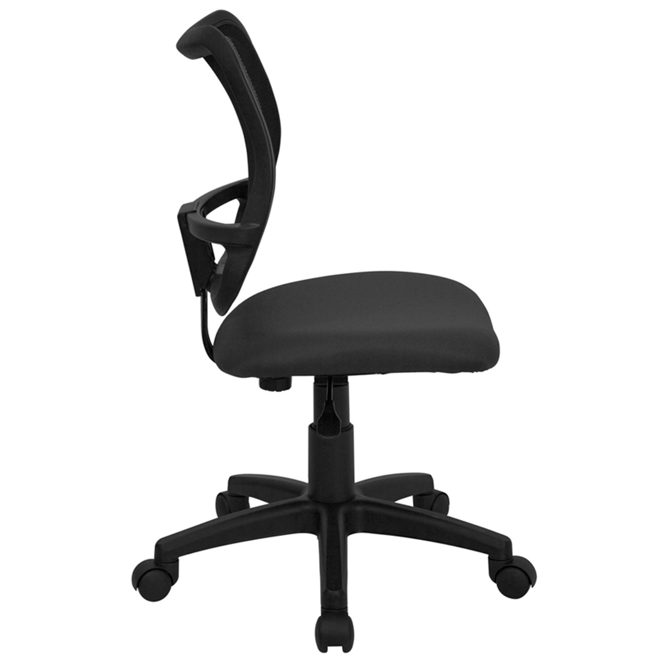 Mid-Back Mesh Task Chair with Gray Fabric Seat , #FF-0092-14