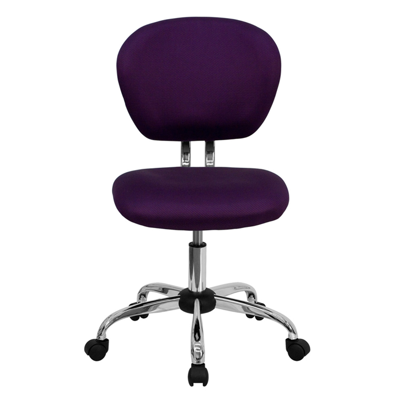 Mid-Back Purple Mesh Task Chair with Chrome Base , #FF-0110-14