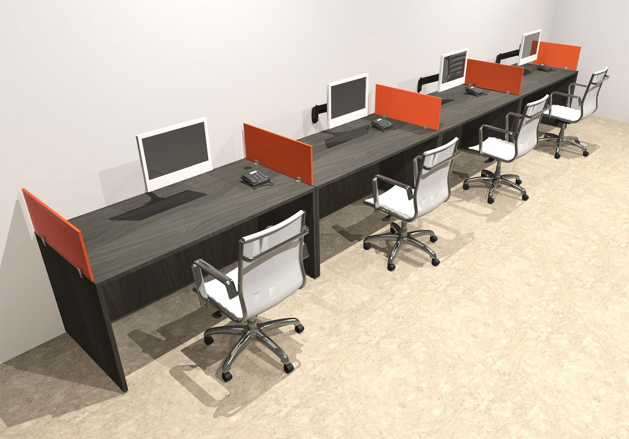 Four Person Modern Divider Office Workstation Desk Set, #OT-SUL-SPO67