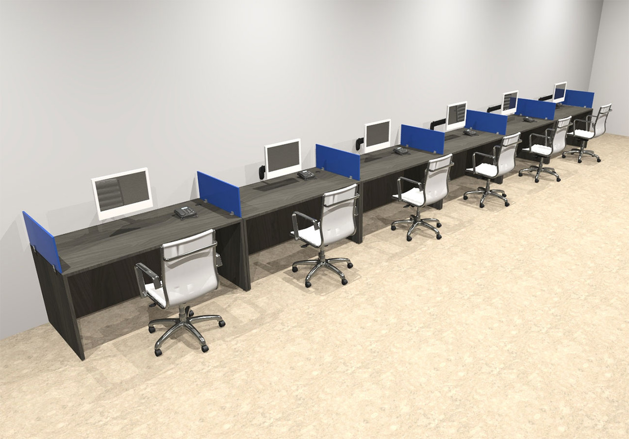 Six Person Modern Divider Office Workstation Desk Set, #OT-SUL-SPB69