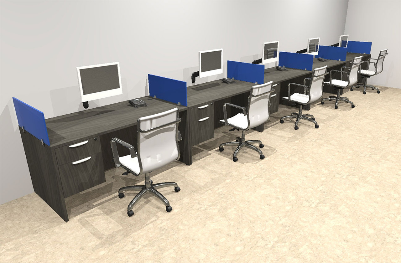 Five Person Modern Divider Office Workstation Desk Set, #OT-SUL-SPB73