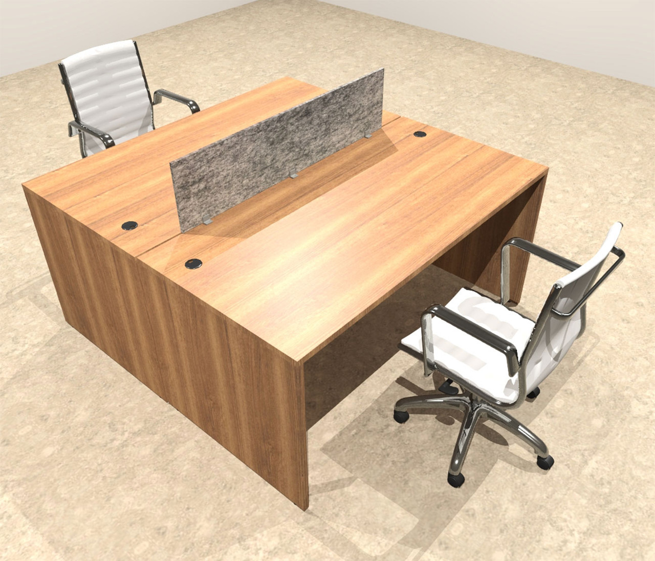 Two Person Modern Accoustic Divider Office Workstation Desk Set, #OT-SUL-FPRG1