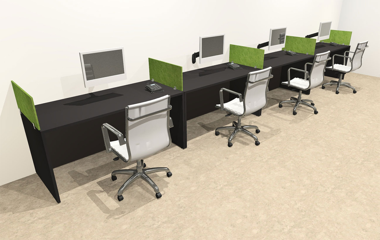 Four Person Modern Accoustic Divider Office Workstation Desk Set, #OT-SUL-SPRA12