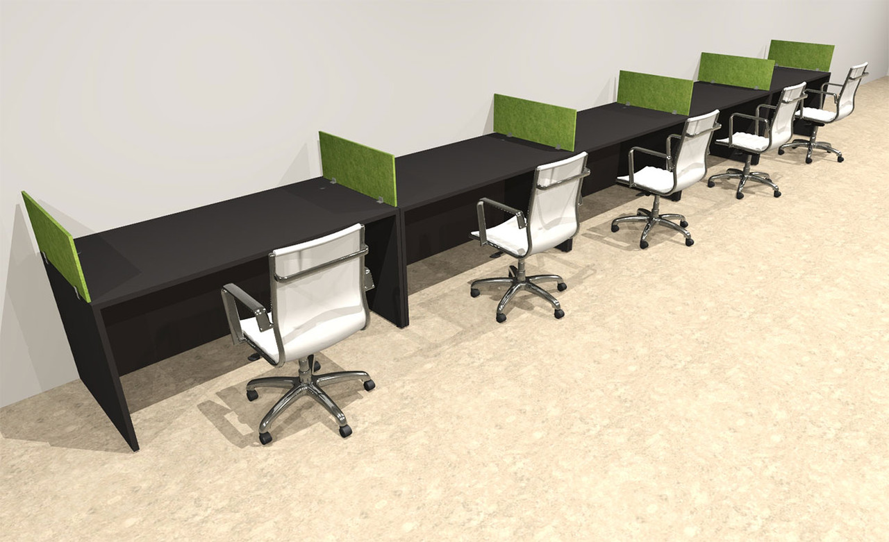 Five Person Modern Accoustic Divider Office Workstation Desk Set, #OT-SUL-SPRA16