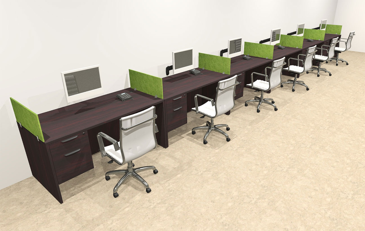 Six Person Modern Accoustic Divider Office Workstation Desk Set, #OT-SUL-SPRA39