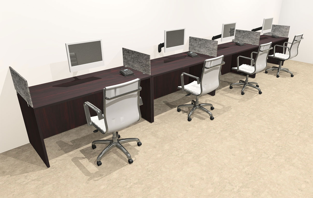 Four Person Modern Accoustic Divider Office Workstation Desk Set, #OT-SUL-SPRG11