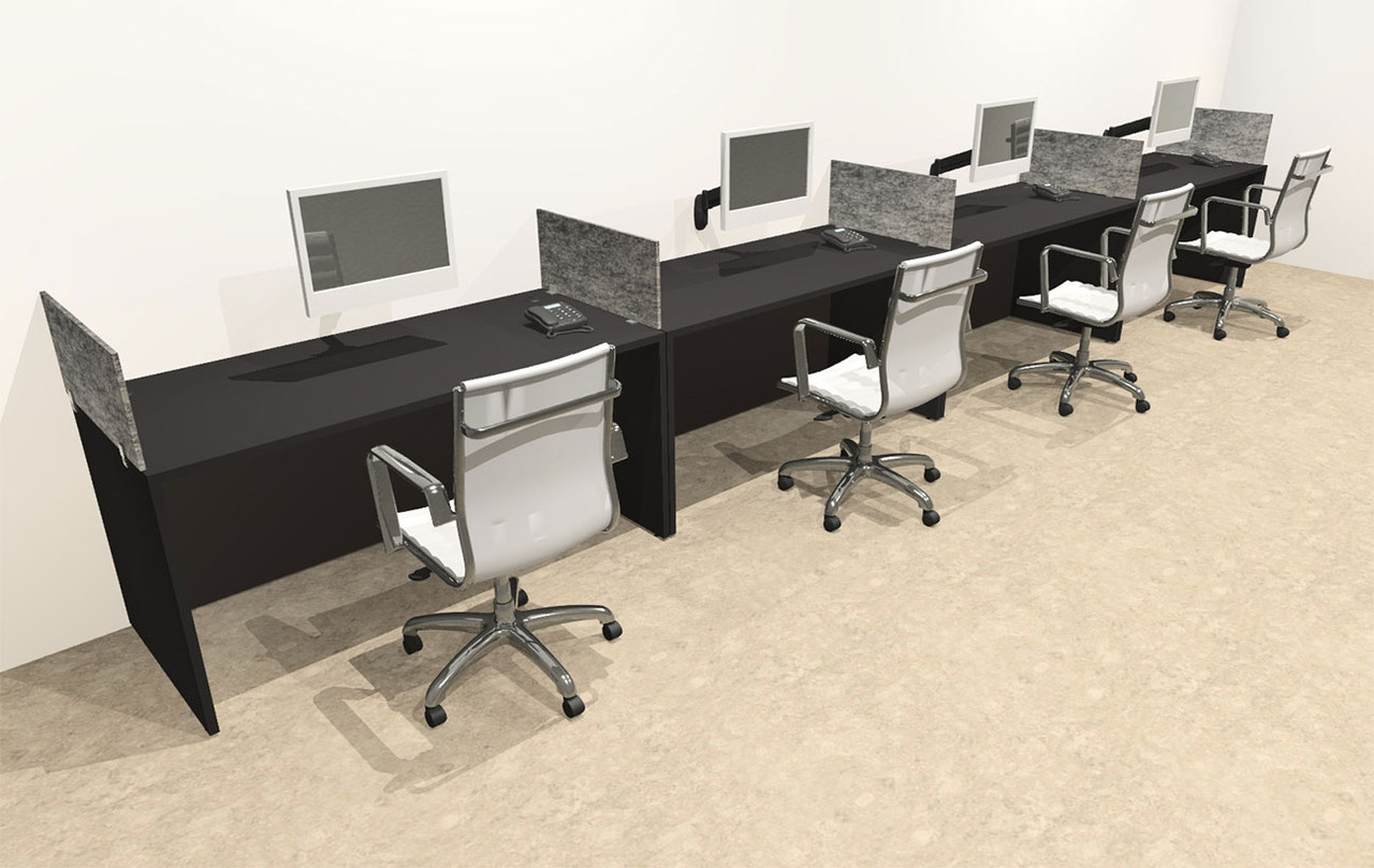 Four Person Modern Accoustic Divider Office Workstation Desk Set, #OT-SUL-SPRG12