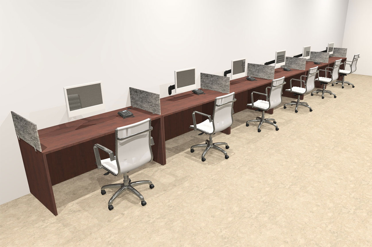 Six Person Modern Accoustic Divider Office Workstation Desk Set, #OT-SUL-SPRG18