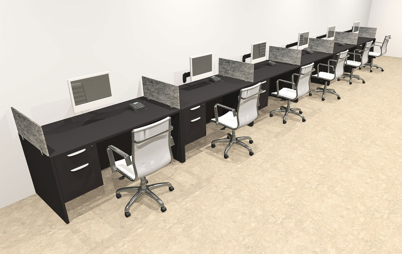Six Person Modern Accoustic Divider Office Workstation Desk Set, #OT-SUL-SPRG40