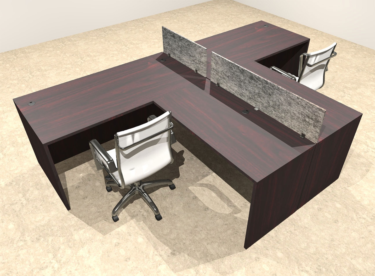 Two Person Modern Accoustic Divider Office Workstation Desk Set, #OT-SUL-SPRG43