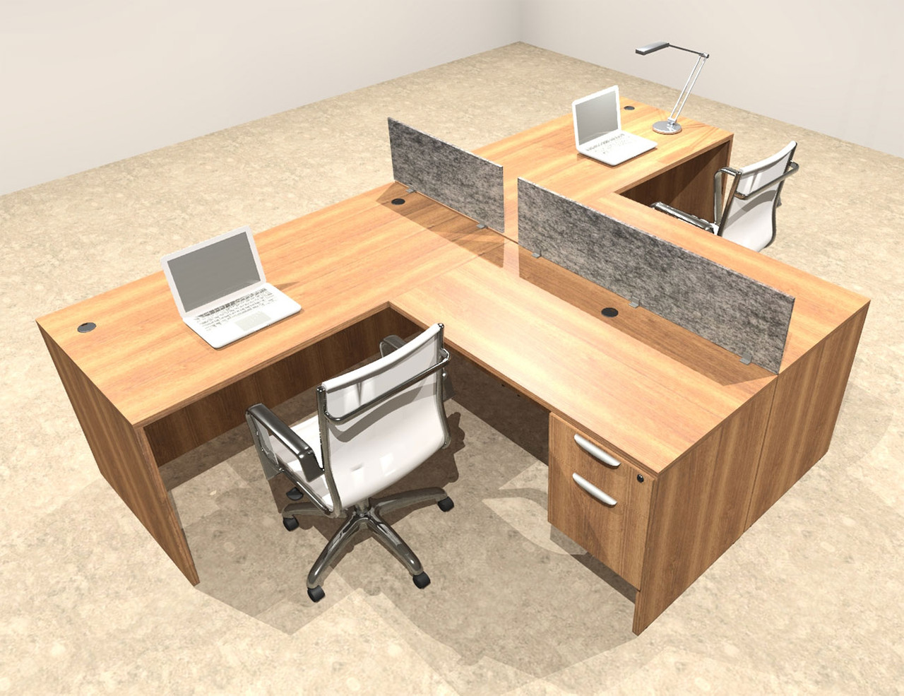 Two Person Modern Accoustic Divider Office Workstation Desk Set, #OT-SUL-SPRG53