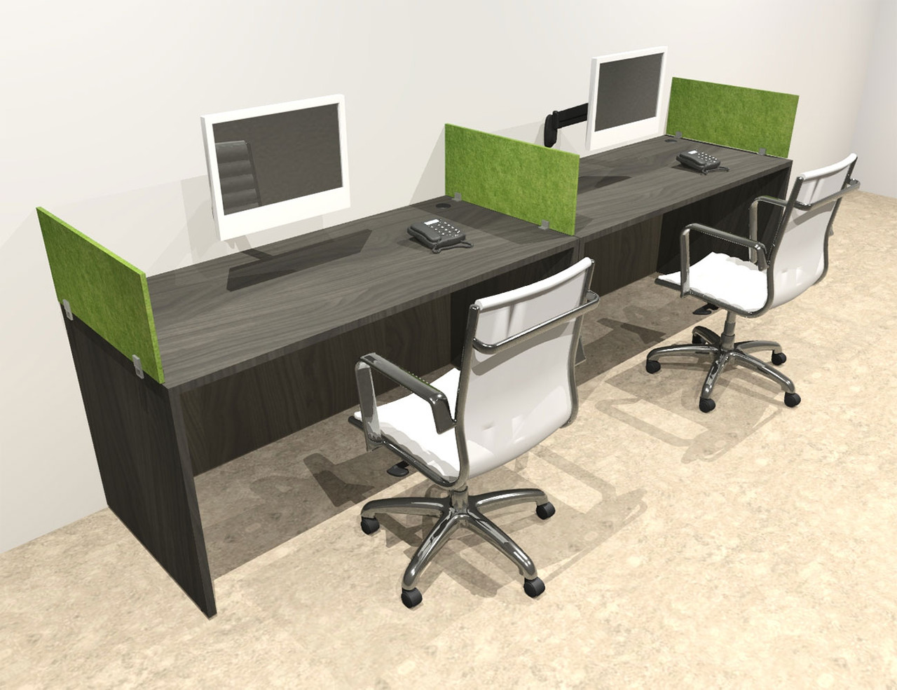 Two Person Modern Accoustic Divider Office Workstation Desk Set, #OT-SUL-SPRA65