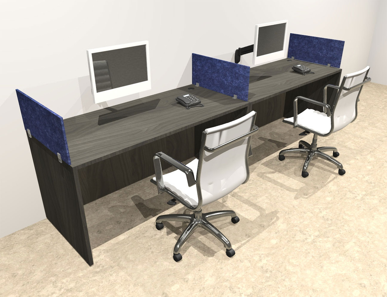 Two Person Modern Accoustic Divider Office Workstation Desk Set, #OT-SUL-SPRB65