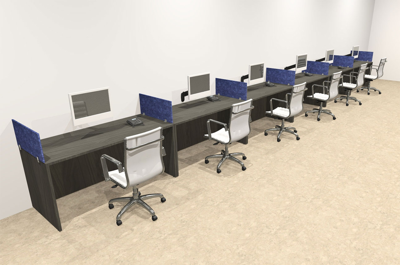 Six Person Modern Accoustic Divider Office Workstation Desk Set, #OT-SUL-SPRB69