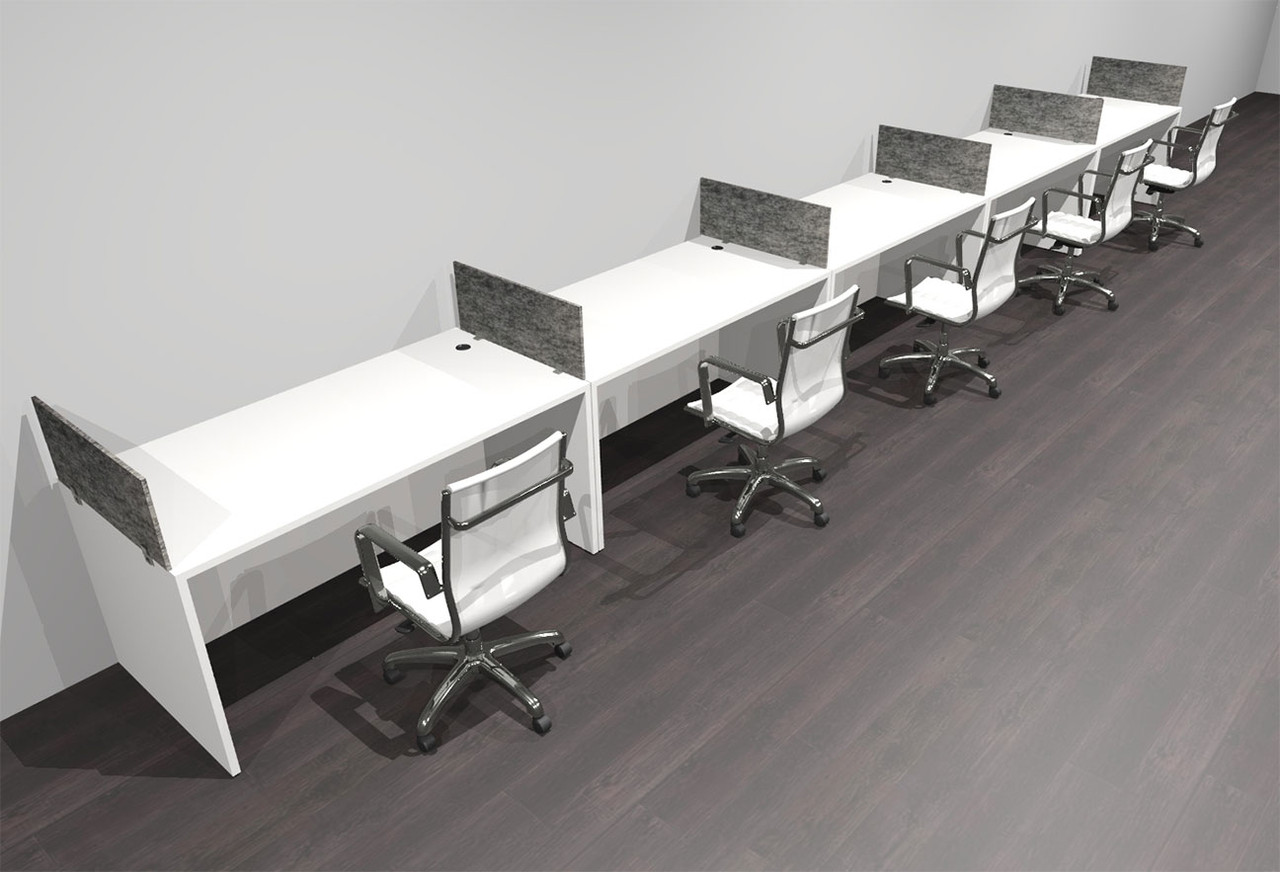 Five Person Modern Accoustic Divider Office Workstation Desk Set, #OF-CPN-SPRG13