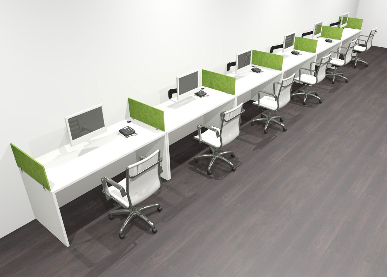 Six Person Modern Accoustic Divider Office Workstation Desk Set, #OF-CPN-SPRA17