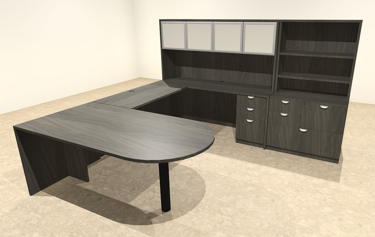 7pc U Shape Modern Executive Office Desk, #OT-SUL-U65