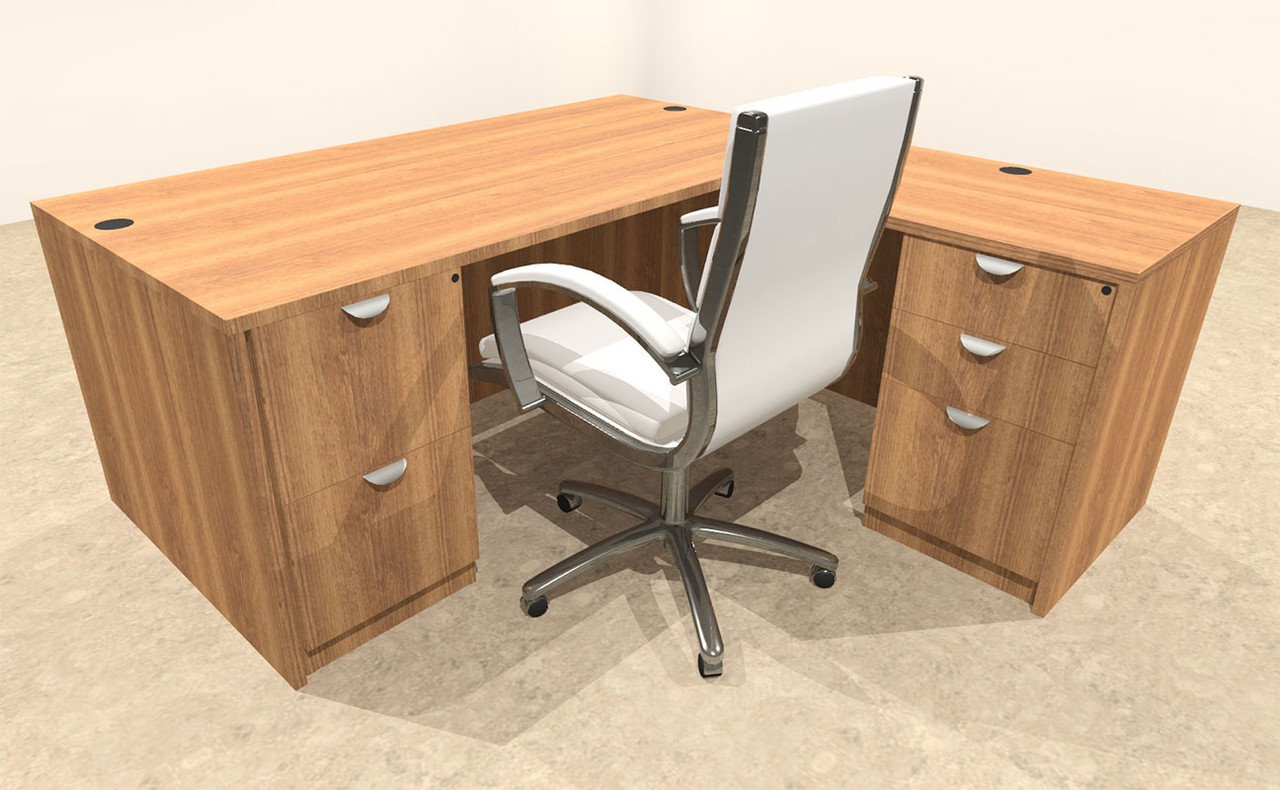 4pc L Shape Modern Executive Office Desk, #OT-SUL-L5