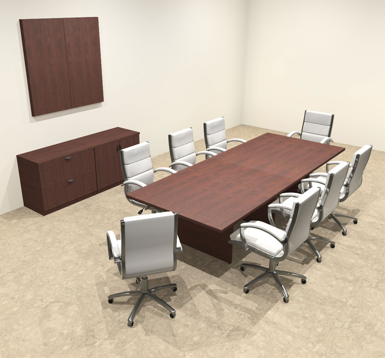 Modern Rectangular 10' Conference table, #OT-SUL-C27