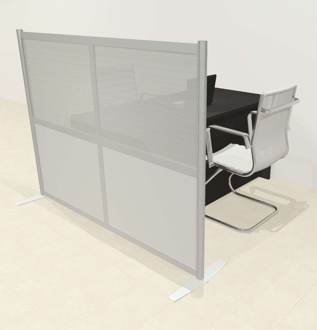 One Loft Modern Office Home Aluminum Frame Partition / Divider / Sneeze Guard, #UT-ALU-P1-B