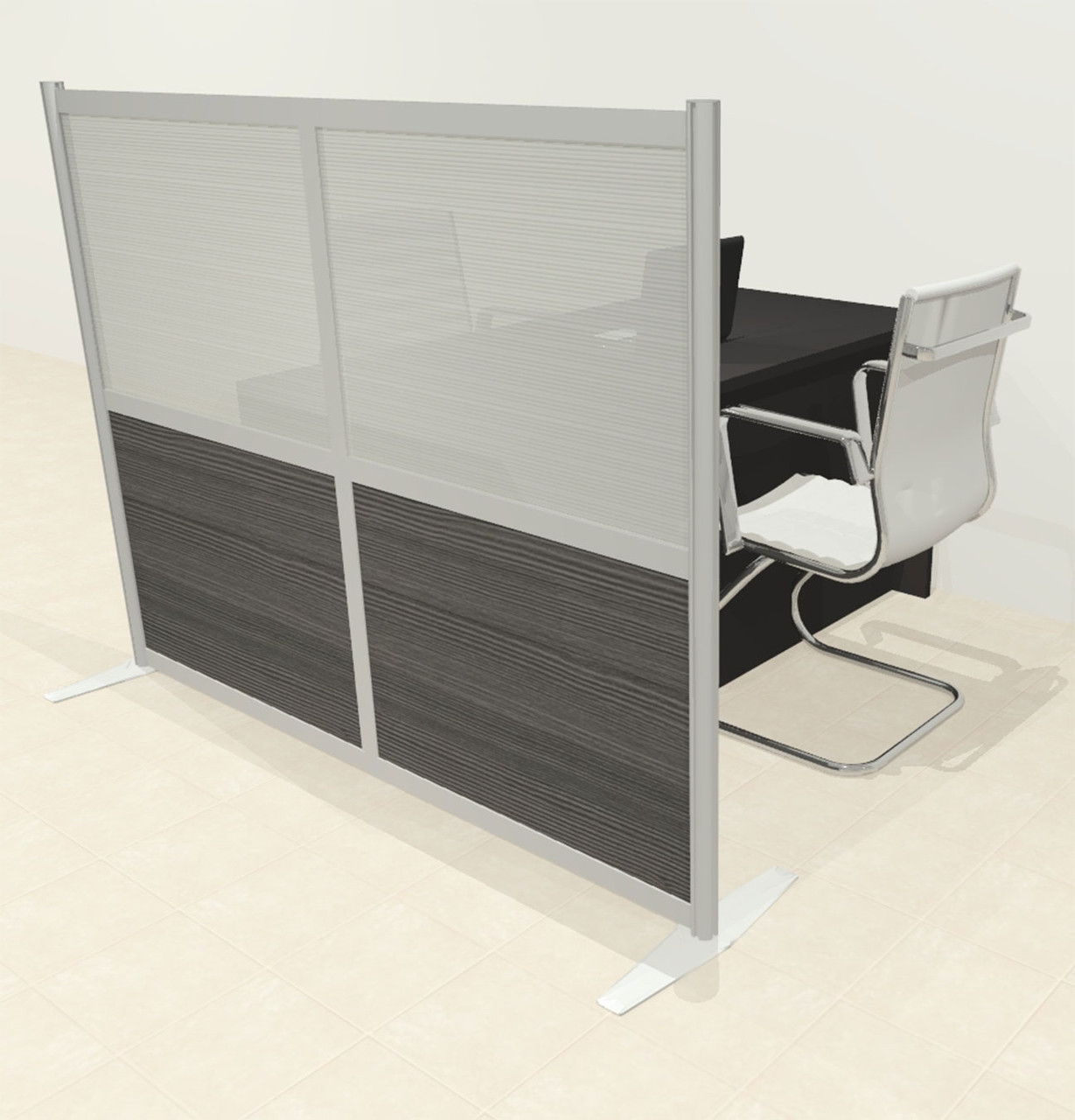 One Loft Modern Office Home Aluminum Frame Partition / Divider / Sneeze Guard, #UT-ALU-P4-A