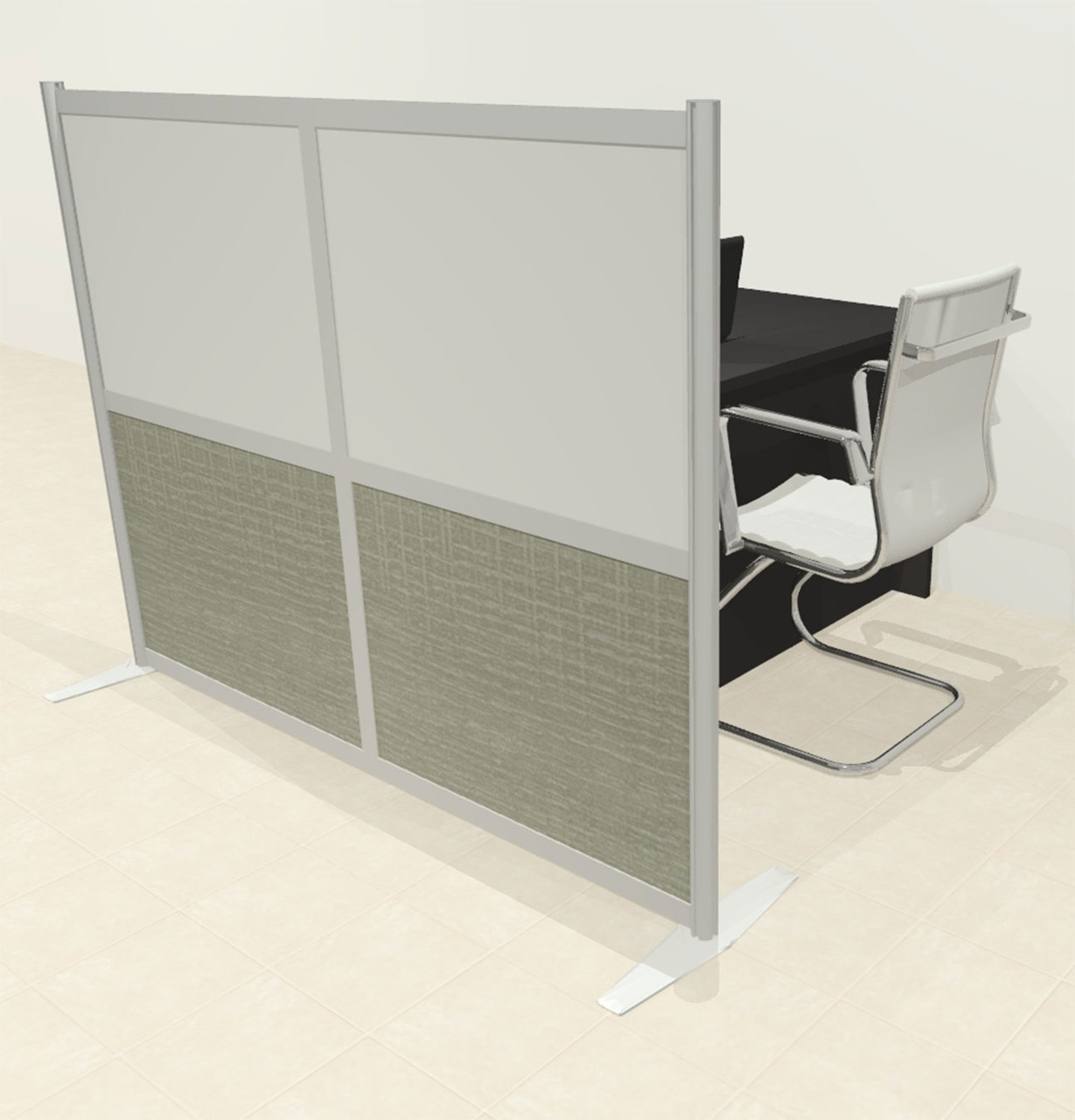 One Loft Modern Office Home Aluminum Frame Partition / Divider / Sneeze Guard, #UT-ALU-P5-A