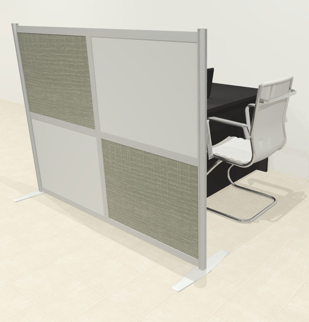 One Loft Modern Office Home Aluminum Frame Partition / Divider / Sneeze Guard, #UT-ALU-P5-C