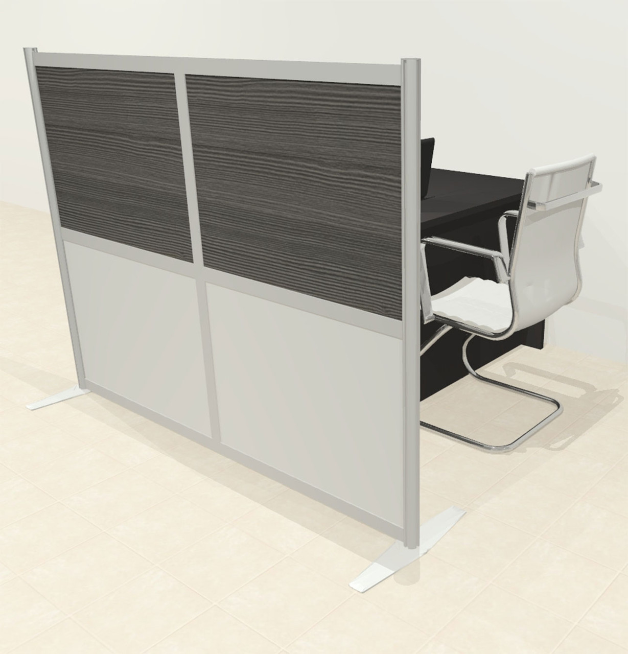 One Loft Modern Office Home Aluminum Frame Partition / Divider / Sneeze Guard, #UT-ALU-P7-B