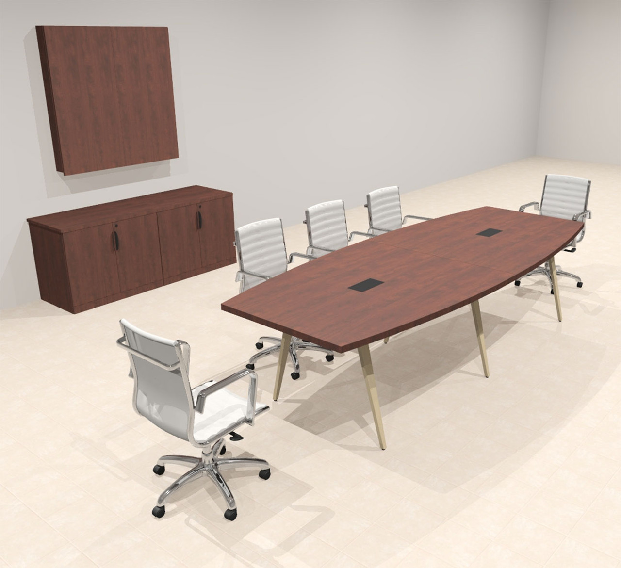 Modern Boat shaped 10' Feet Conference Table, #OF-CON-CW11
