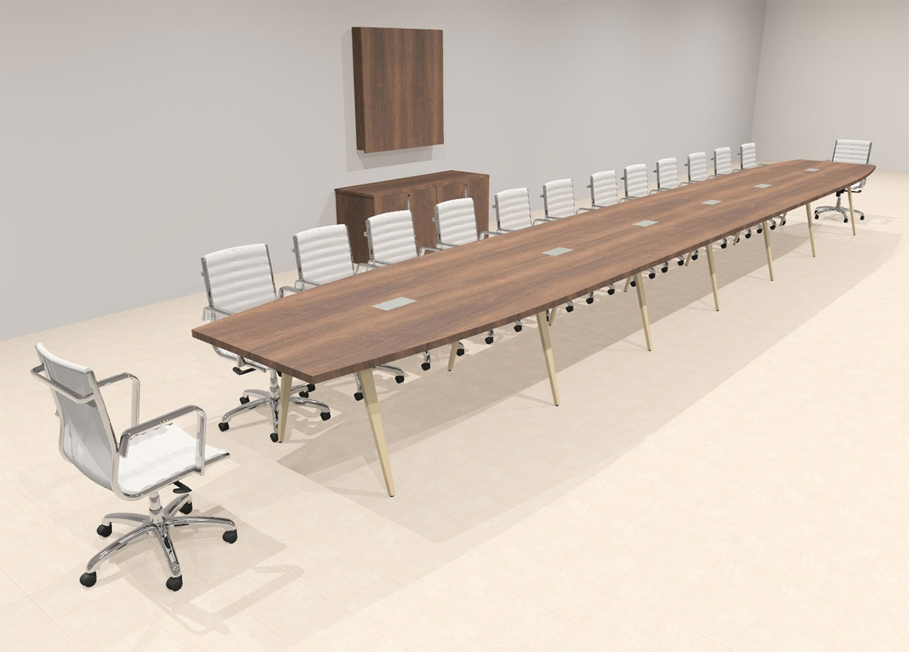 Modern Boat shaped 28' Feet Conference Table, #OF-CON-CW73