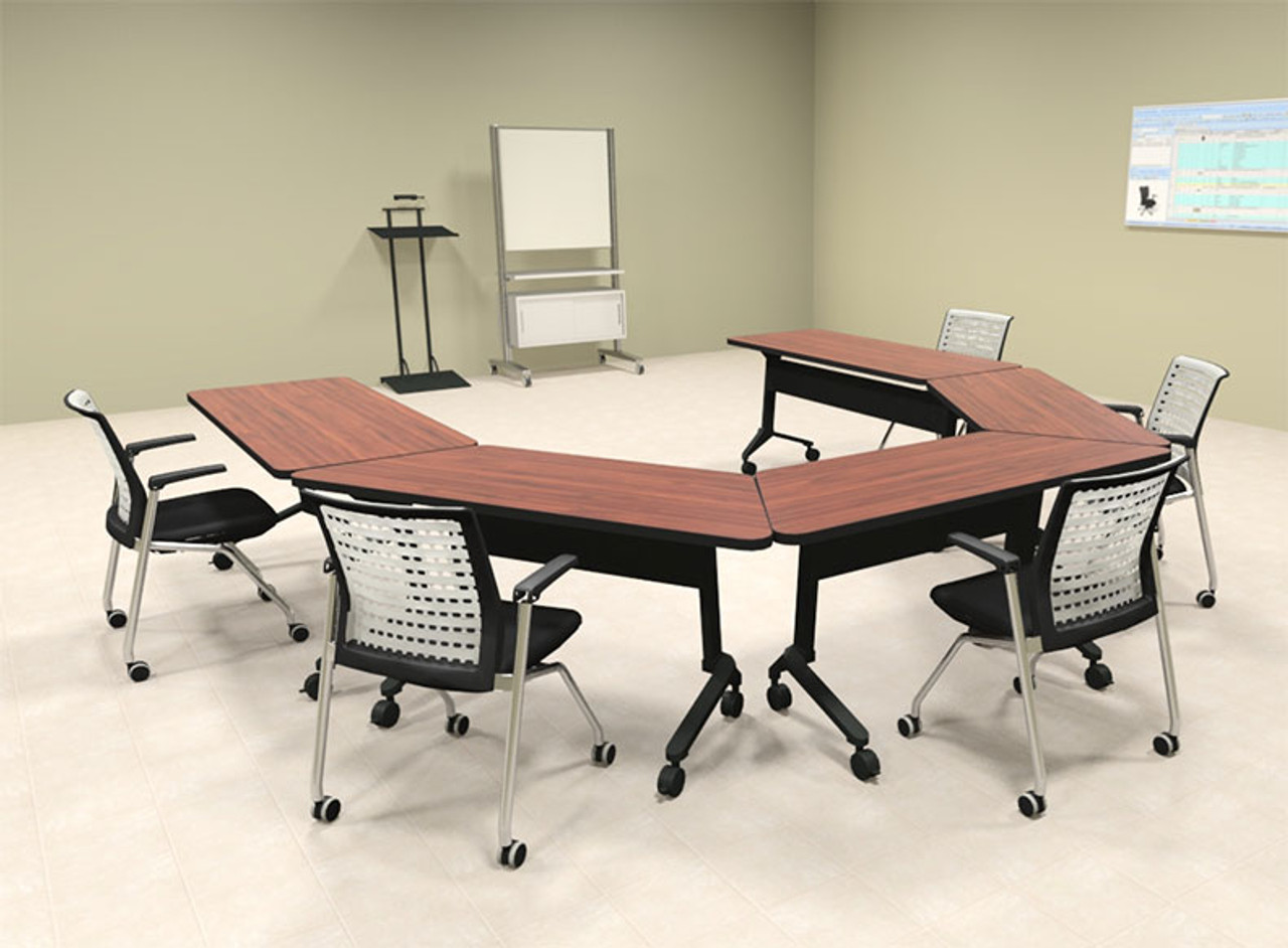 5pcs U Shape Training / Conference Table Set, #MT-SYN-LT58