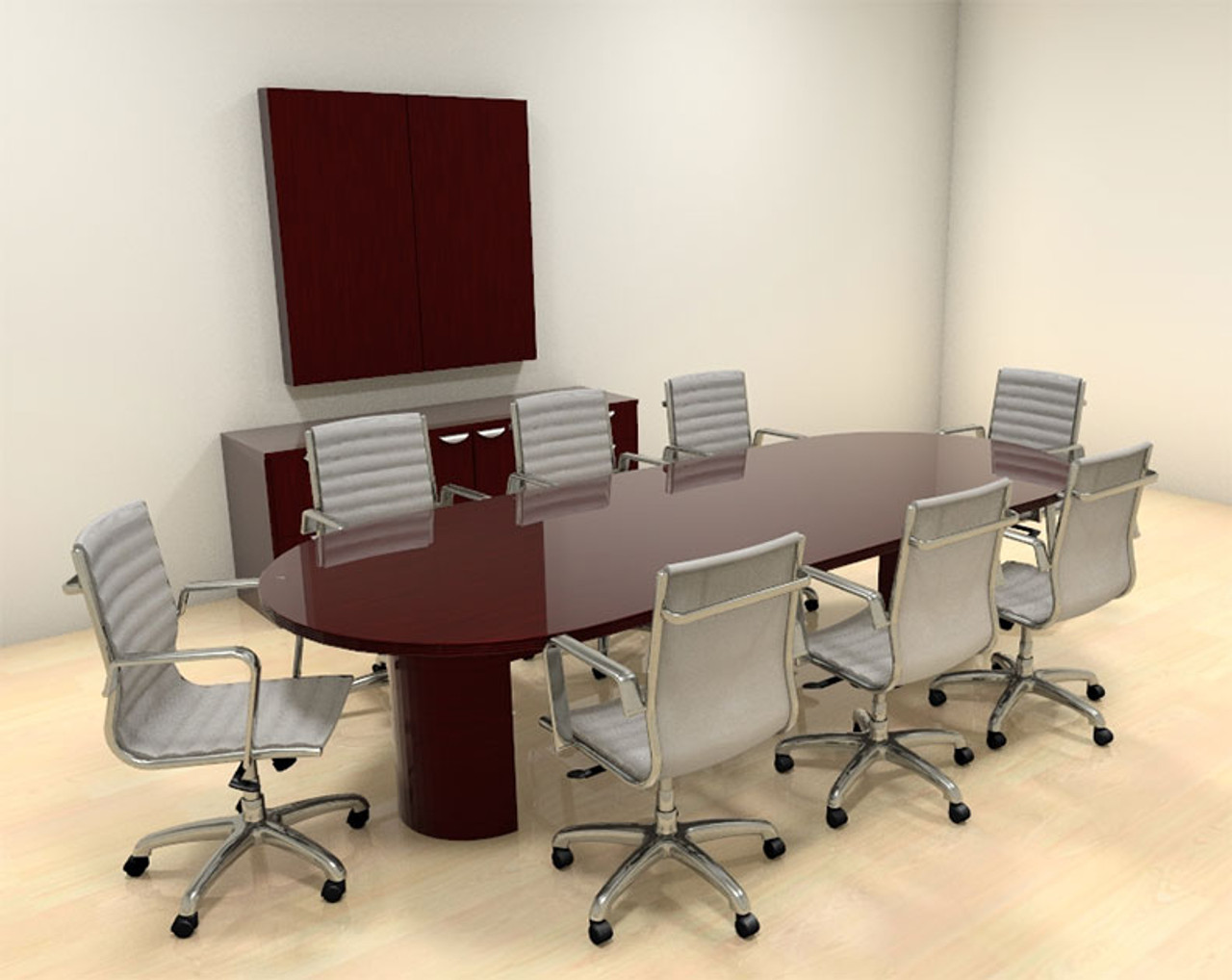 Modern Racetrack 10' Feet Conference Table, #CH-JAD-C6