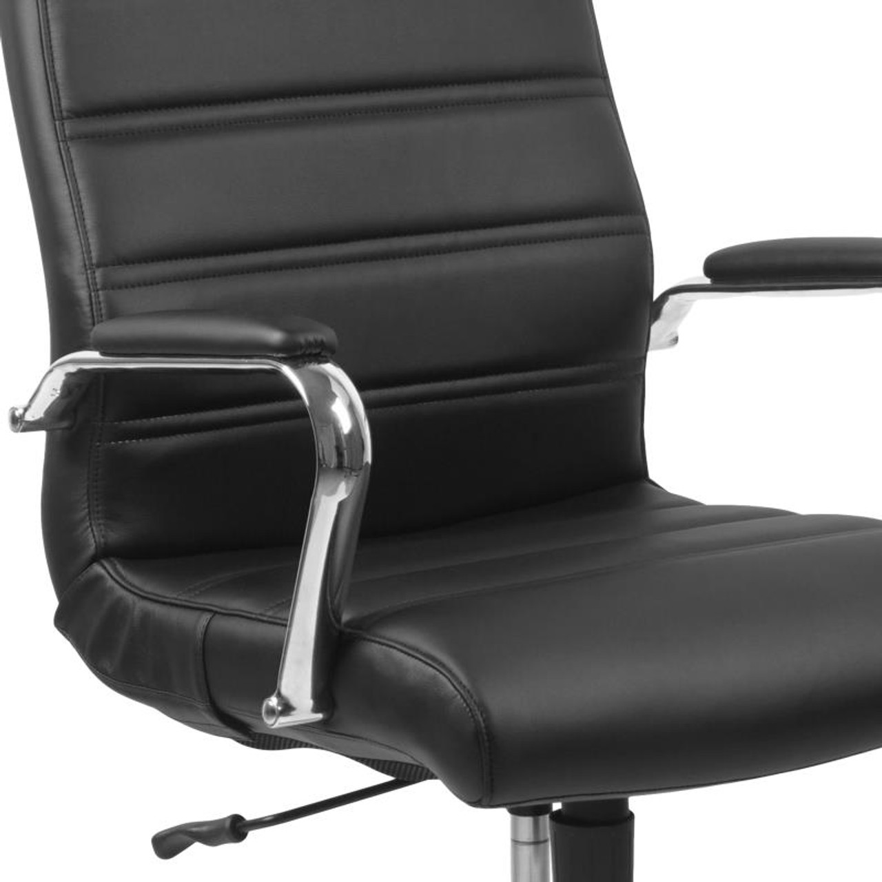 High Back Black LeatherSoft Upholstered Leather Executive Office Chair , #FF-0166-23