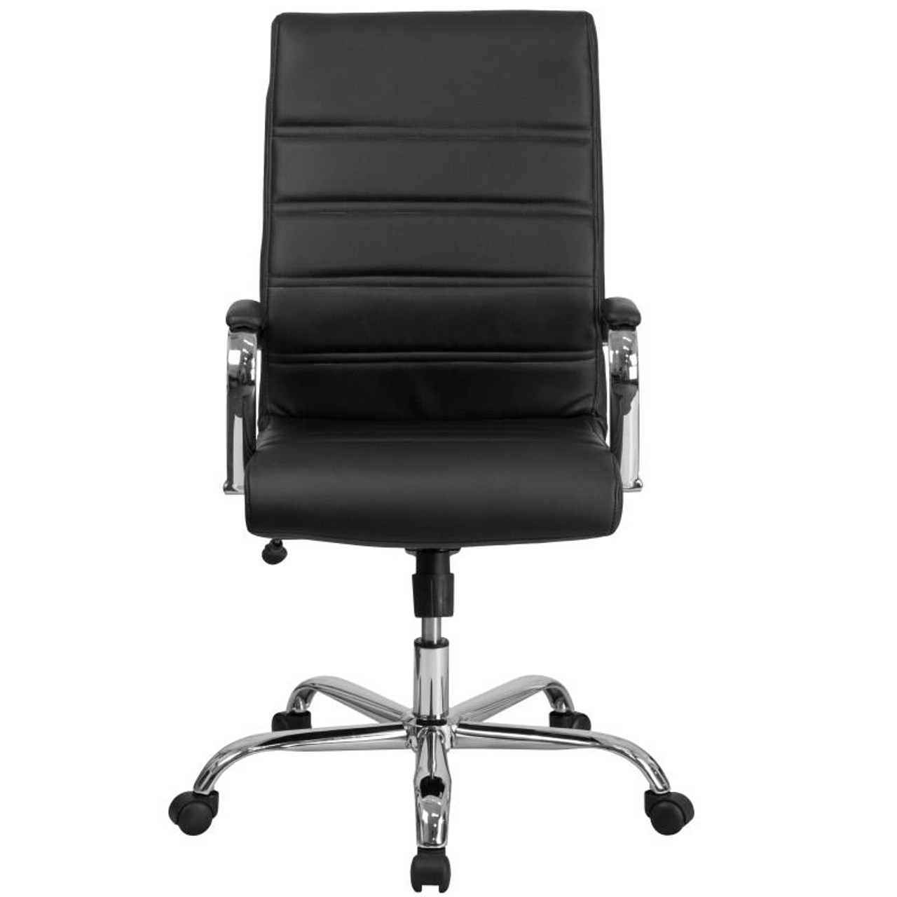 High Back Black LeatherSoft Upholstered Leather Executive Office Chair , #FF-0166-23