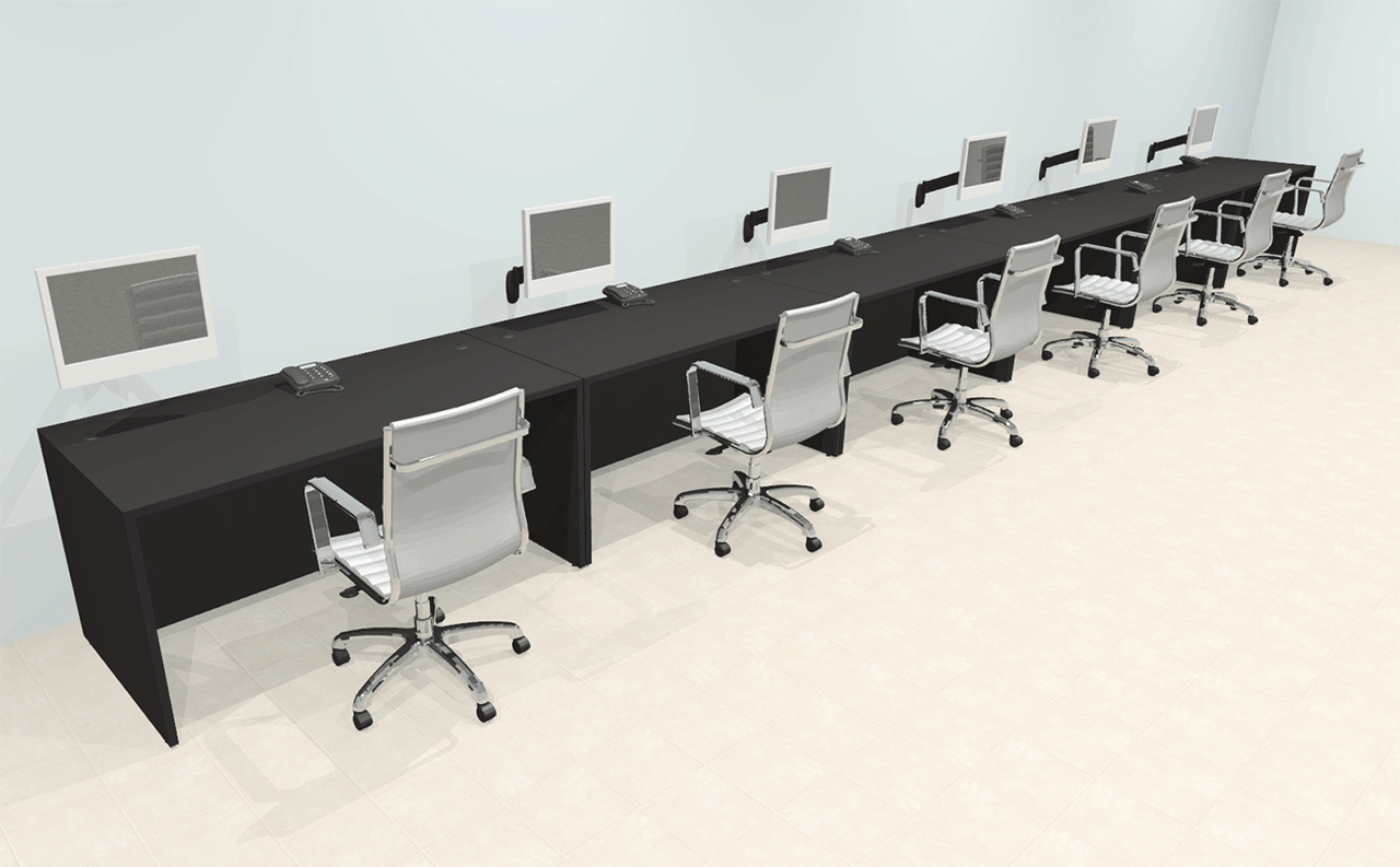 Six Person Modern Office Workstation Desk Set, #OT-SUL-SPN20