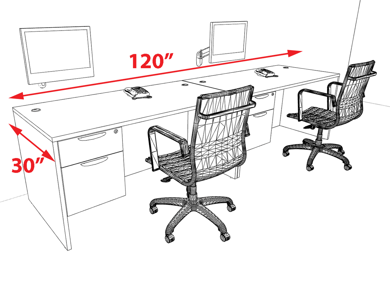 Two Person Modern Office Workstation Desk Set, #OT-SUL-SPN22