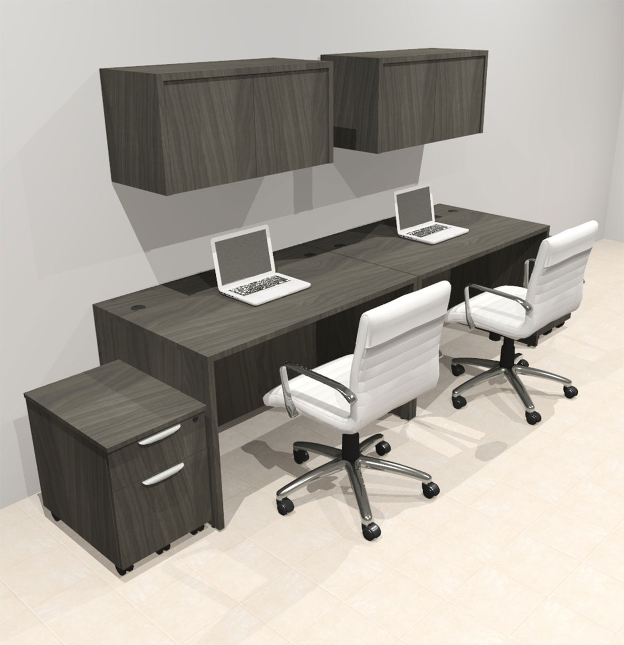 Two Person Modern No Panel Office Workstation Desk Set, #OT-SUS-SPN50