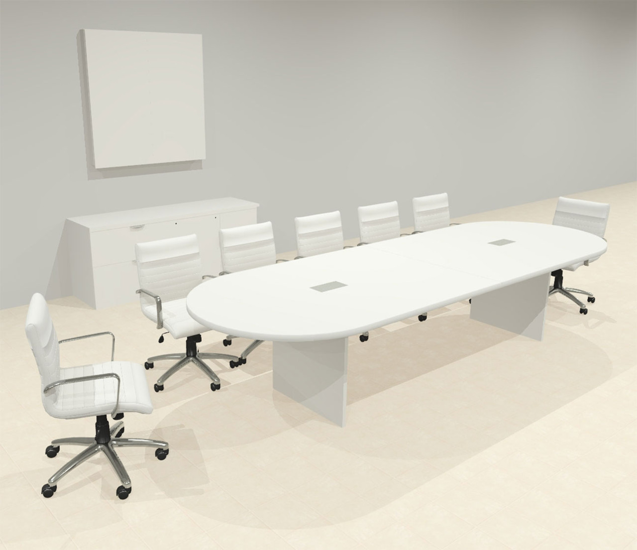 Modern Racetrack 12' Feet Conference Table, #OF-CON-CR9